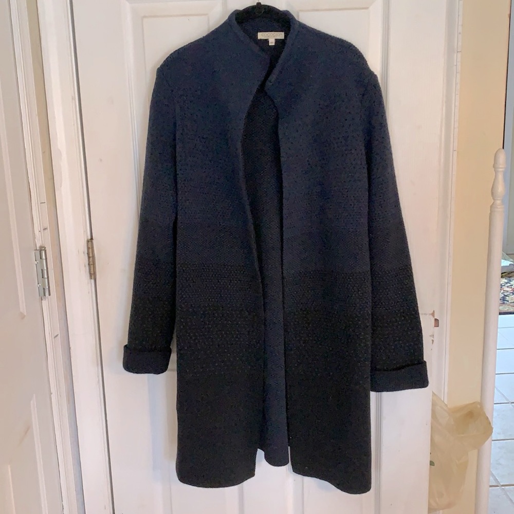 Navy blue sweater jacket